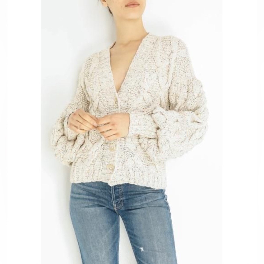 Ulla Johnson Cable Knit Cardigan Sweater. Oversized - See Measurements Size 0